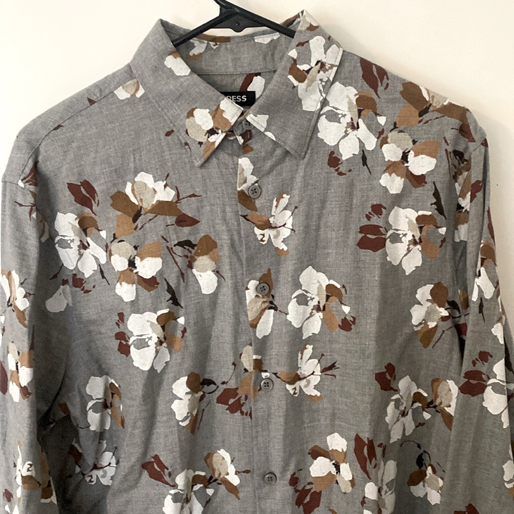EXPRESS floral print button-down